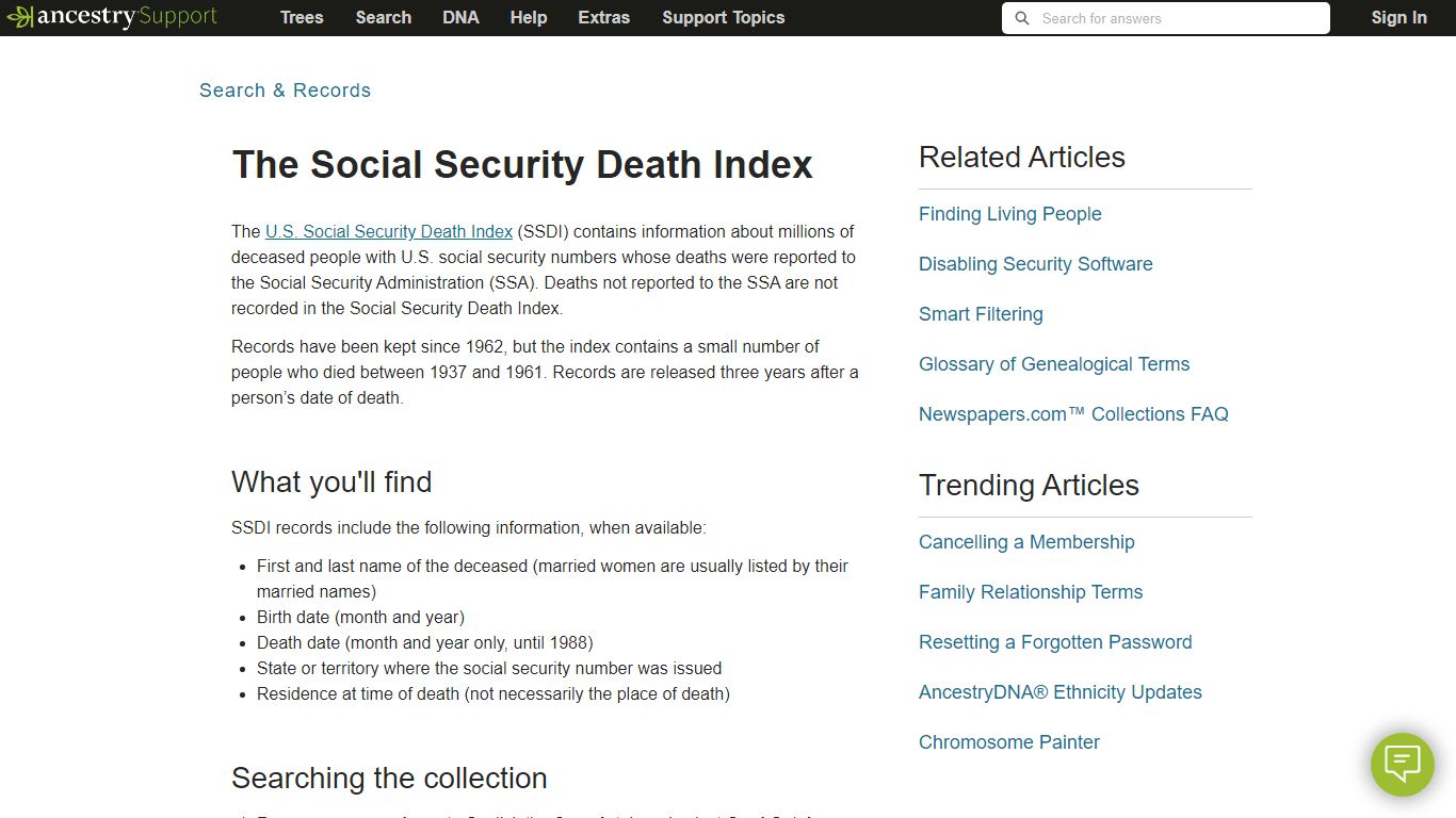 The Social Security Death Index - Ancestry